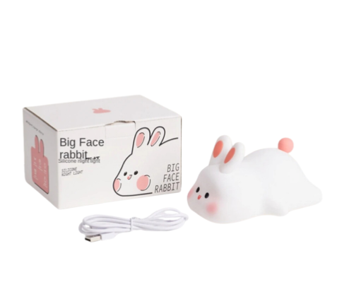 Cute Rabbit-shaped USB Rechargeable Silicone Night Light